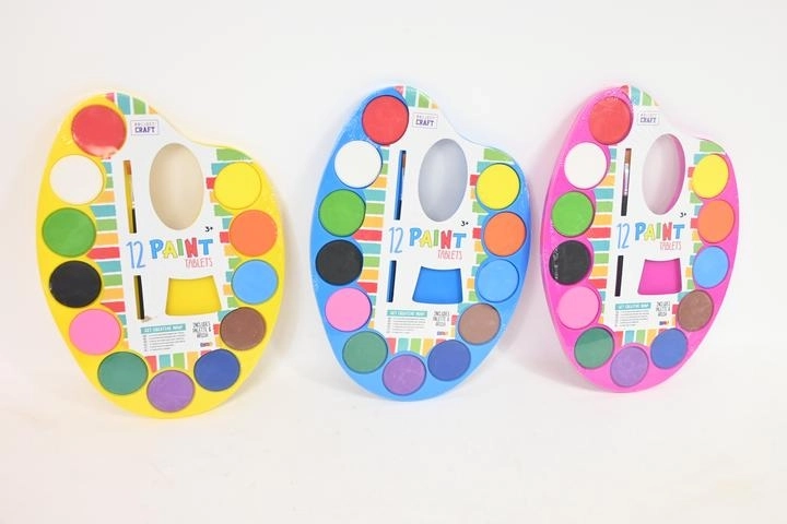 Acuarelas de 12 colores con pincel