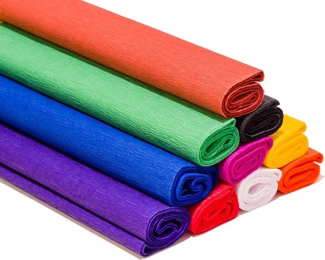 Papel crepé mezcla de colores 0,5 × 2 m