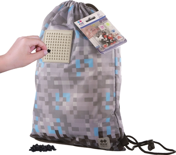 Saco mochila Pixie Crew Minecraft gris-azul