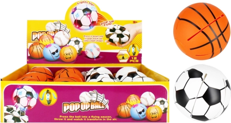Pelota deportiva pop-up antiestrés para apretar - 1 unidad