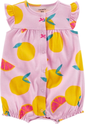 Carter's mono de verano de manga corta Purple Lemon, niña, talla 56