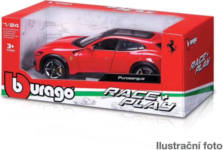 Bburago Ferrari 1:24 – modelos metálicos Race & Play (surtido)