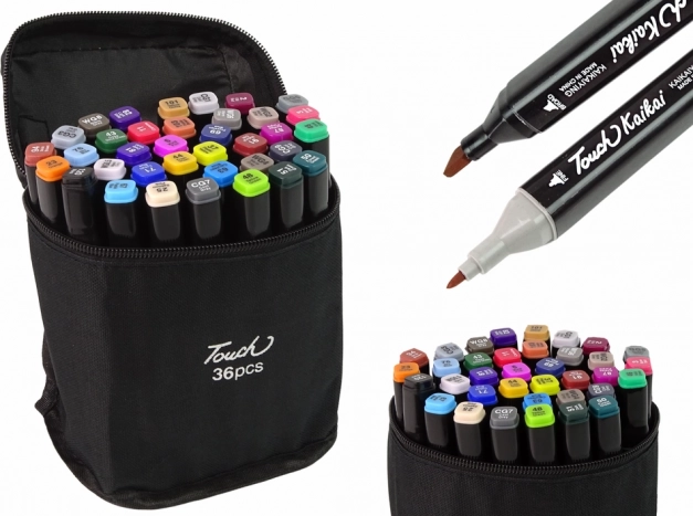 Set de rotuladores de alcohol de doble punta Pro Touch 36 uds con estuche