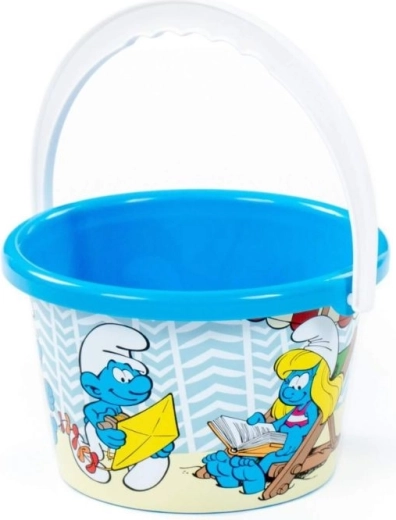 Cubo infantil mediano de los Pitufos