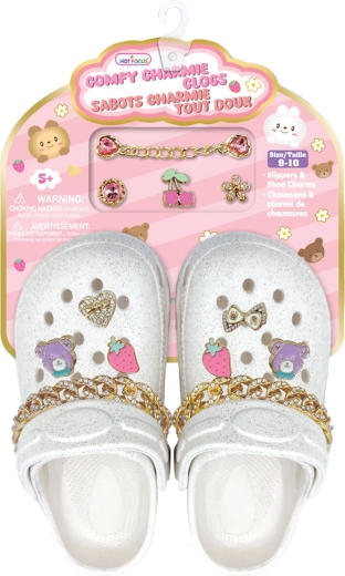Sandalias infantiles blancas con adornos decorativos