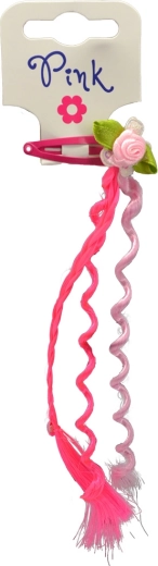 Set rosa de pinzas para el cabello Flor para niños