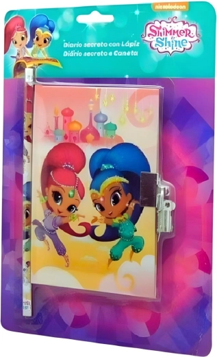 Set de diario con candado y lápiz Shimmer and Shine - 1 pieza