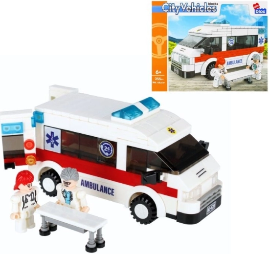 Alleblox City ambulancia – set de construcción de 255 piezas con figuras