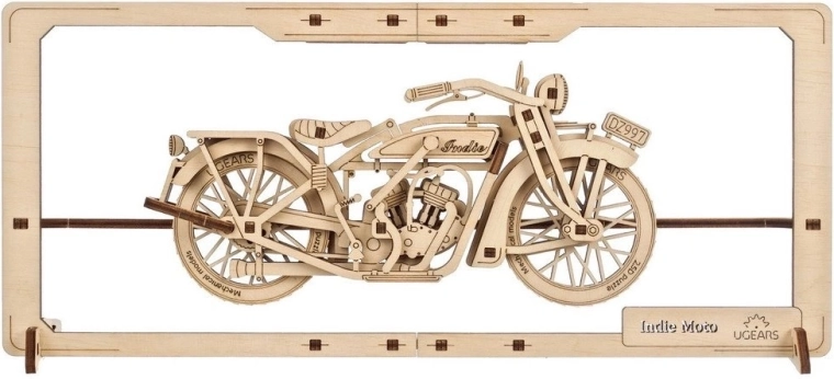 Puzzle mecánico de madera Ugears 2,5D Indie Moto