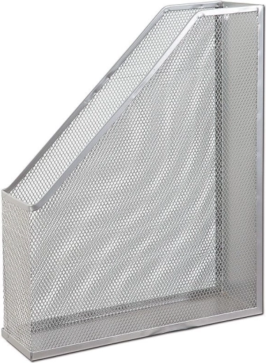 Soporte metálico de pared para catálogos CONCORDE, plateado