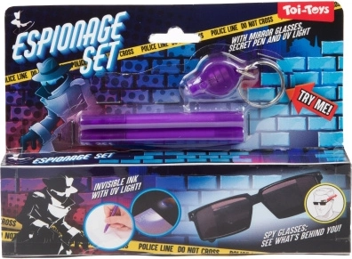 Set de espía con gafas y bolígrafos UV