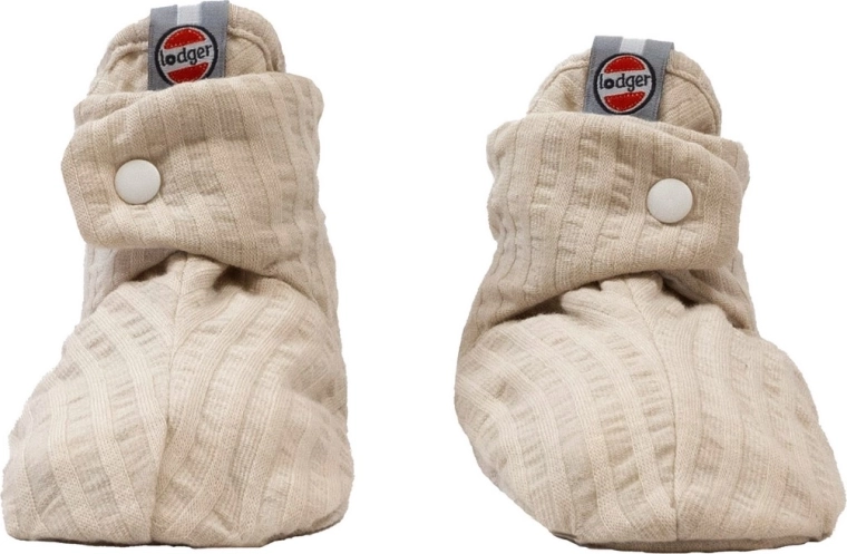 LODGER patucos de algodón Slipper Seersucker birch 3–6 meses