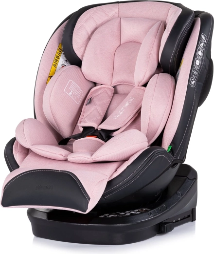 Silla de coche CHIPOLINO Hypnotic i-Size 40–150 cm, ISOFIX, giratoria 360°, Pink Marshmallow