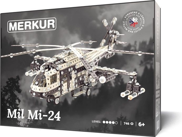 Kit de construcción Merkur helicóptero MIL MI-24, 746 piezas
