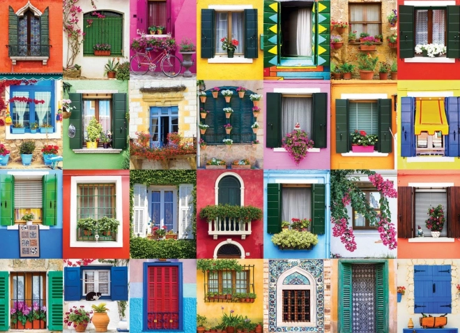 Puzzle EUROGRAPHICS ventanas mediterráneas 1000 piezas