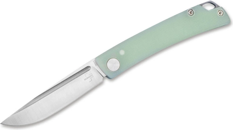 Böker Plus Celos Jade navaja de bolsillo 6,7 cm, G10 verde claro