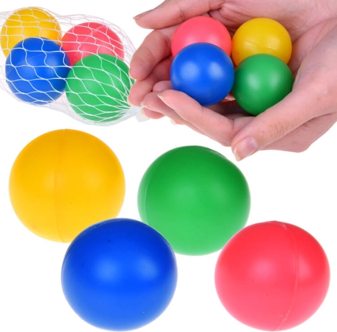 Bolas de plástico de colores en malla – juego de 4 uds