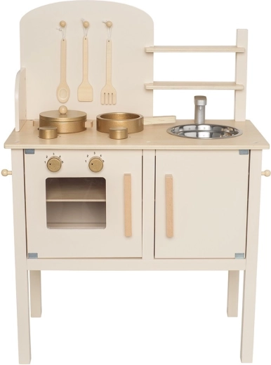 Cocina infantil de madera Jabadabado natural