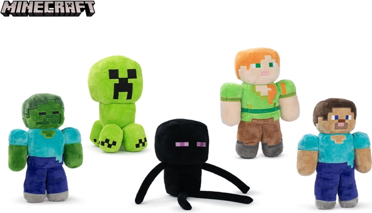Figura de peluche de Minecraft 30 cm (5 variantes), desde el nacimiento