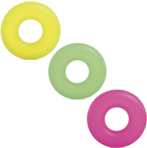 Aro flotador hinchable Neon 91 cm – rosa INTEX
