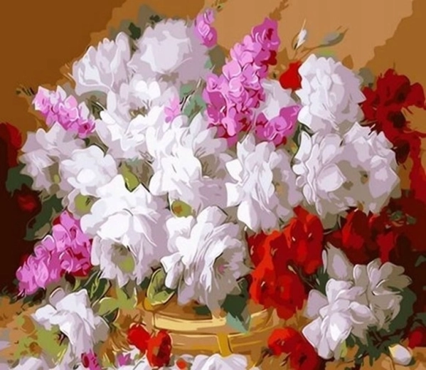 Norimpex Pintura por números Ramo hermoso 40 × 50 cm
