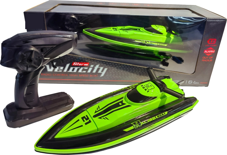 Lancha de carreras RC High Speed 1:16 verde-negro Velocity 21