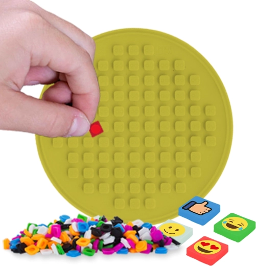 Pixie Crew panel mosaico circular amarillo