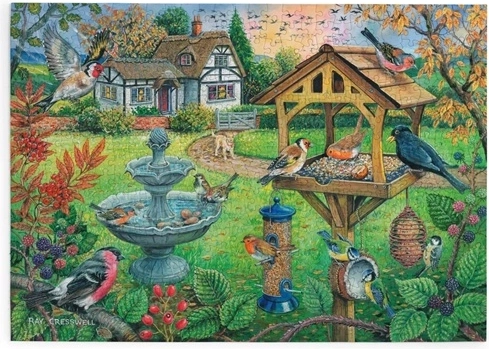 House of Puzzles Comedero para pájaros – puzzle de 500 piezas grandes
