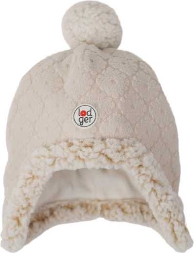 Gorro de forro polar Lodger con pompón folklore fleece birch 0–3 meses