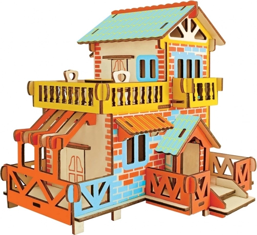 Woodcraft rompecabezas 3D de madera cabaña rural