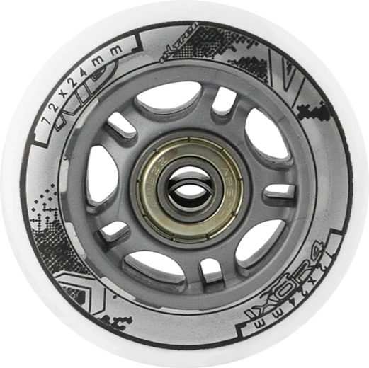 Juego de ruedas PU blancas 72 × 24 mm con rodamientos ABEC 7 NILS EXTREME
