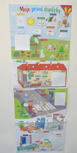 Póster motivacional Mis primeros logros con pegatinas