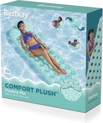 Colchoneta inflable Bestway Comfort Plush 198 × 74 cm, turquesa