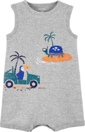CARTER'S mono de verano tropical grey para niño – Talla 62