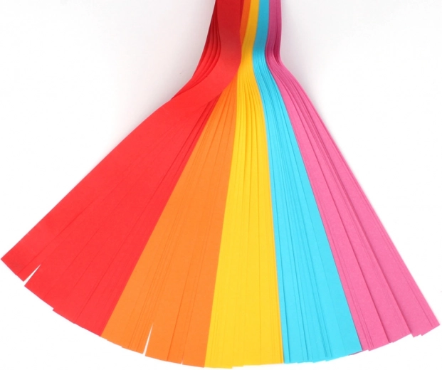 Set de tiras de papel de colores para trenzar y manualidades, 250 uds.