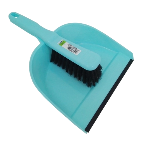 Cepillo y recogedor con borde de goma EKONEX, mezcla de colores