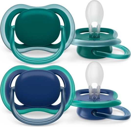 Chupete Philips Avent Ultra Air, 6–18 meses, azul, 2 uds
