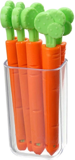 Clips magnéticos con forma de zanahoria – set de 5 uds.