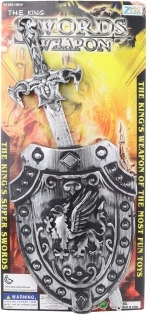 Espada de plástico con escudo para niños