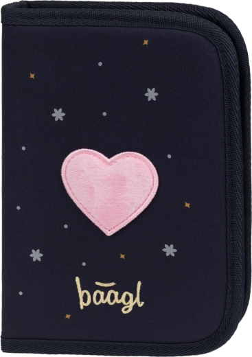 Estuche escolar de un compartimento BAAGL Unicorn Gold de material reciclado