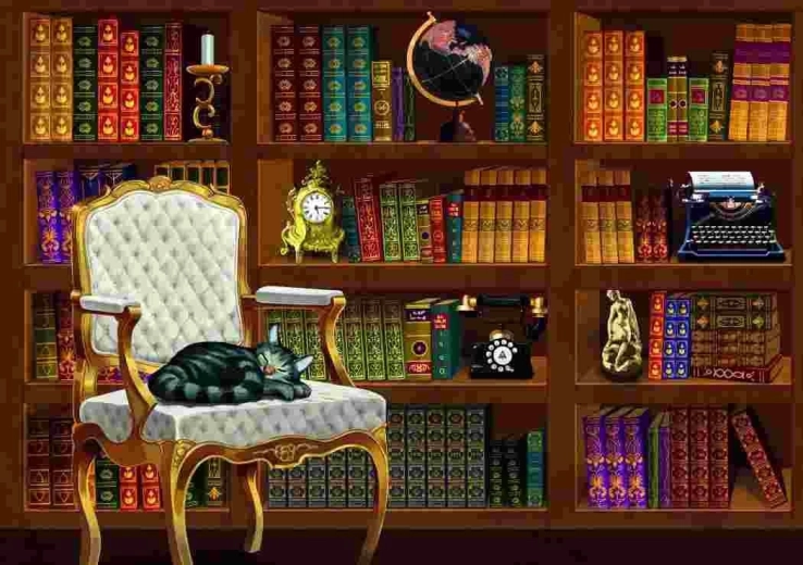 Puzle Biblioteca vintage 1000 piezas