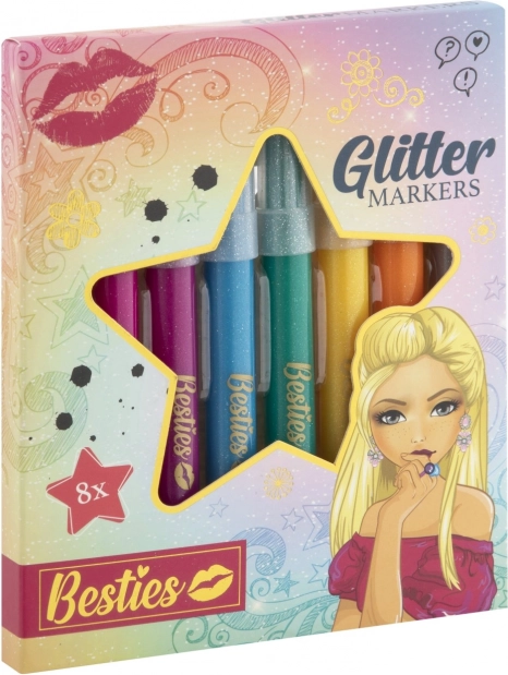 Rotuladores con purpurina Besties 8 uds.