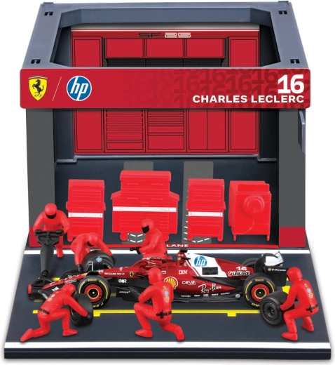 Bburago formula racing set pit pass F1 Ferrari SF-25 (2025) Charles Leclerc 1:43