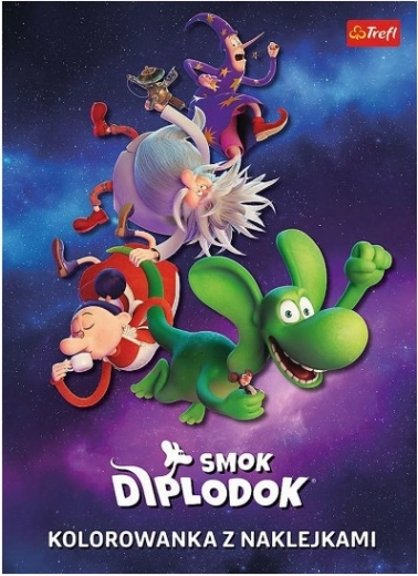 Smok Diplodok – libro para colorear con pegatinas