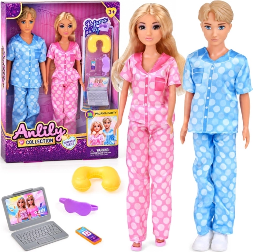 Set de muñecas Anlily para una fiesta de pijamas con accesorios