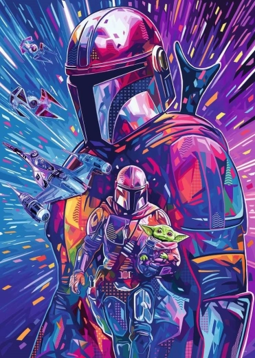 Puzzle Ravensburger Star Wars Hyperspace: Mandalorian XXL 500 piezas