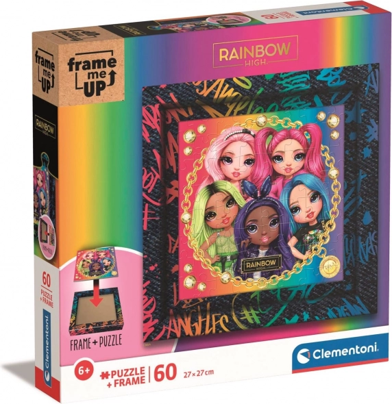 Puzzle Clementoni Frame Me Up: Rainbow High 60 piezas
