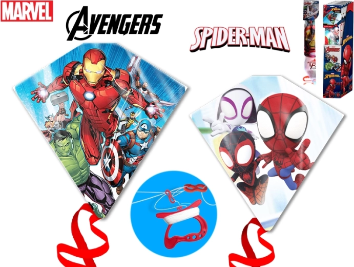 Cometa voladora con diseño de Avengers y Spider-Man