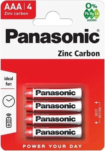 Pilas PANASONIC R03 AAA, zinc-carbón