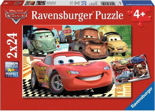 Puzzle Ravensburger Cars 2 – viaje a Europa, 2×24 piezas